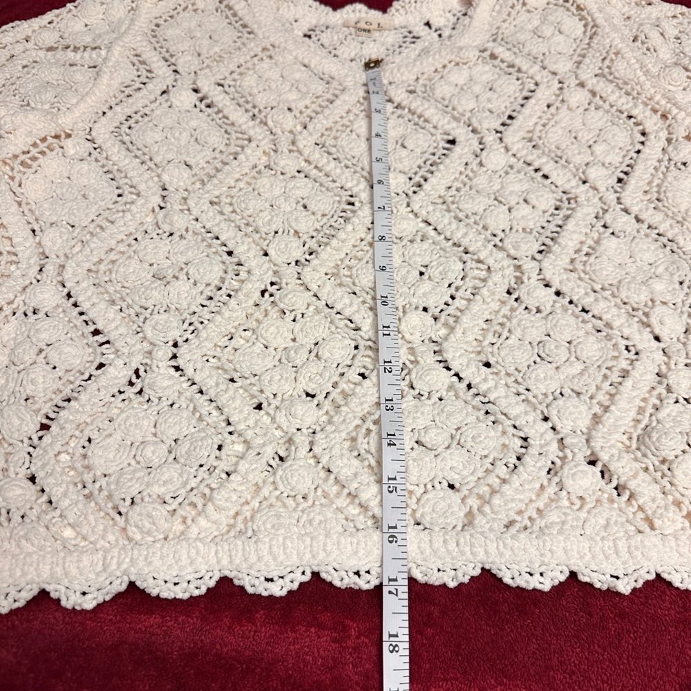 POL Cream crochet sweater. One size - Picture 6 of 6